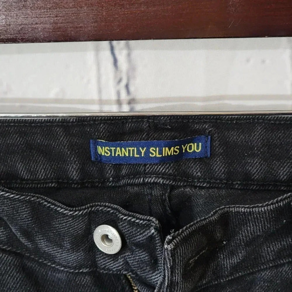 Riders by Lee Womens Sz 14 Black Stretch Denim Instantly Slims You Bootcut Jeans - Picture 3 of 5